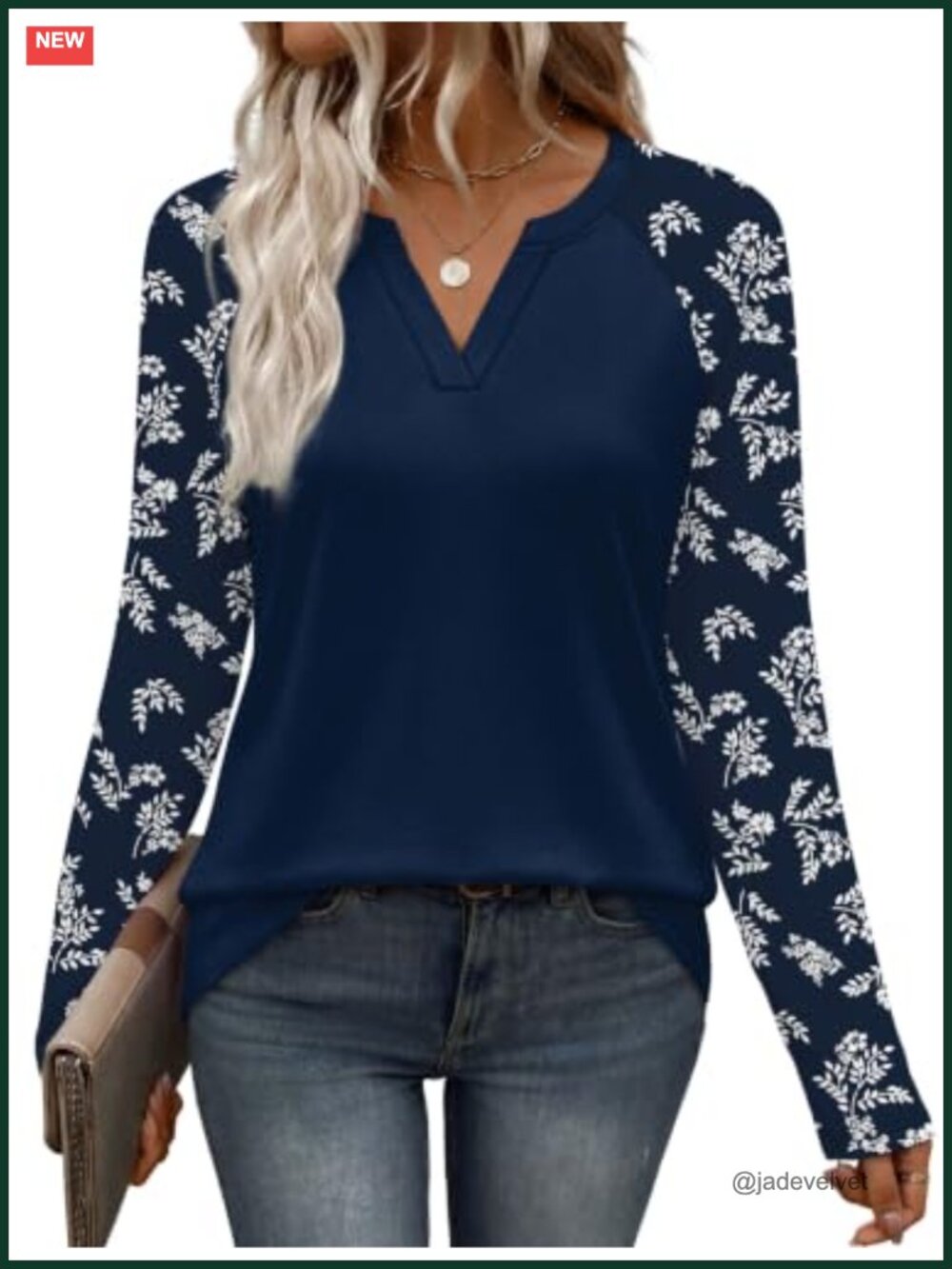 Long Sleeve Color Block Raglan T-Shirt for Women